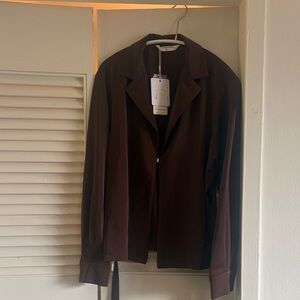 Brown Satin Shirt NWT